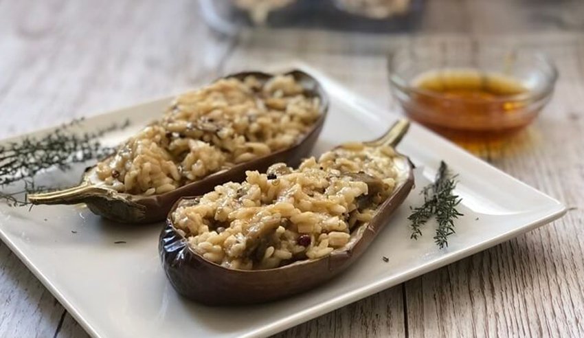 Risotto de Berenjenas con Miel